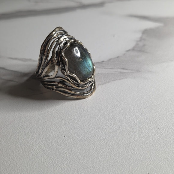 Or Paz Silver and Black Statement Ring - Picture 7 of 7